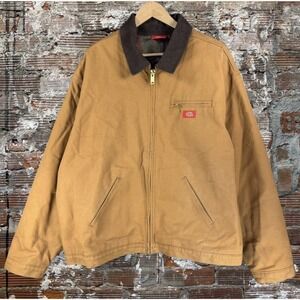 Dickies Detroit Style Jacket Men's 3XL Duck Canvas Blanket Lined Workwear Rugged